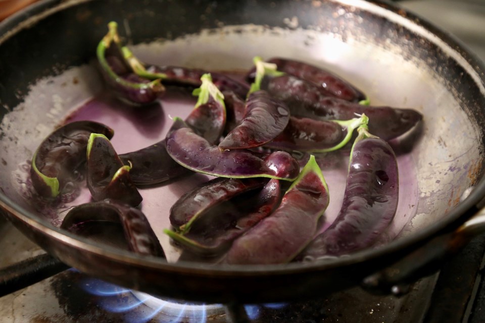 Specialty-bred for chefs, Beauregarde peas retain their brilliant colour when cooked. | Laura Marie Neubert 
